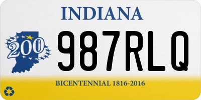 IN license plate 987RLQ