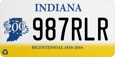 IN license plate 987RLR