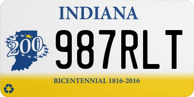 IN license plate 987RLT