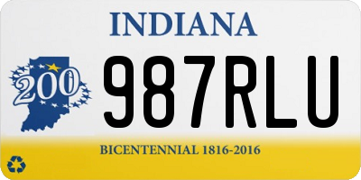 IN license plate 987RLU