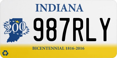 IN license plate 987RLY