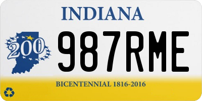 IN license plate 987RME