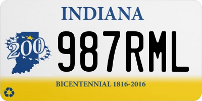 IN license plate 987RML