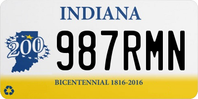 IN license plate 987RMN