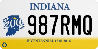 IN license plate 987RMQ