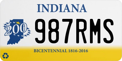 IN license plate 987RMS