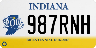 IN license plate 987RNH