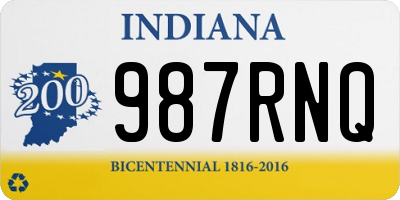 IN license plate 987RNQ