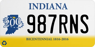 IN license plate 987RNS