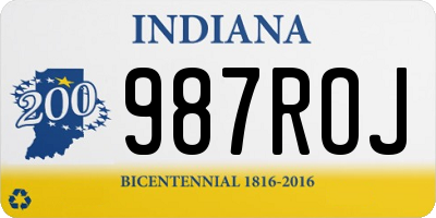 IN license plate 987ROJ