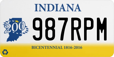 IN license plate 987RPM