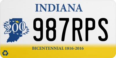 IN license plate 987RPS