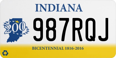 IN license plate 987RQJ