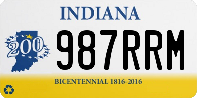 IN license plate 987RRM