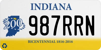 IN license plate 987RRN