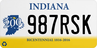 IN license plate 987RSK