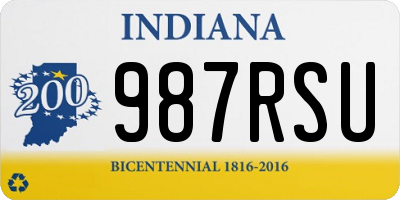 IN license plate 987RSU