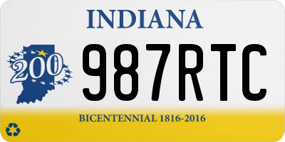 IN license plate 987RTC