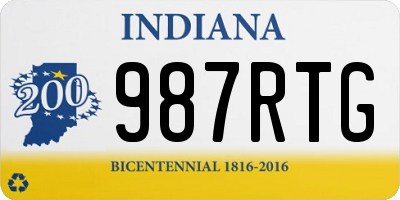 IN license plate 987RTG