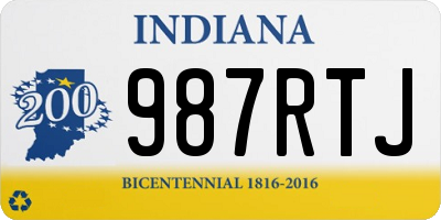 IN license plate 987RTJ
