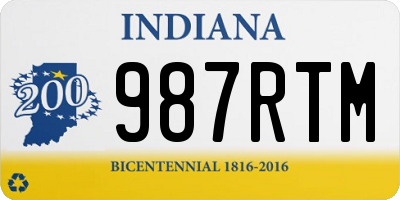 IN license plate 987RTM