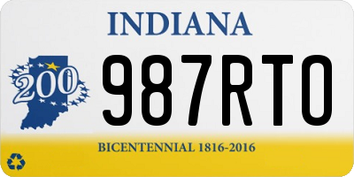 IN license plate 987RTO