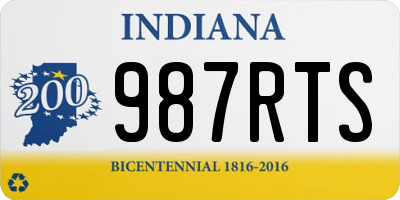 IN license plate 987RTS