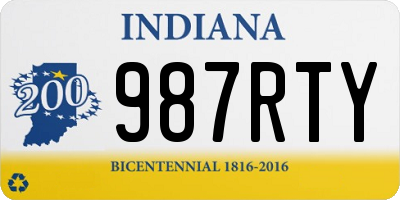 IN license plate 987RTY