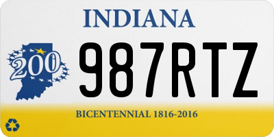 IN license plate 987RTZ