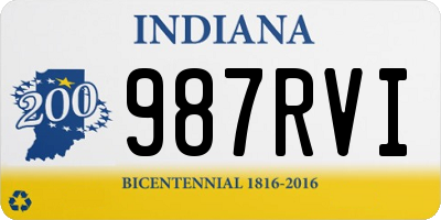 IN license plate 987RVI