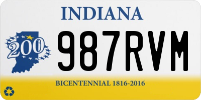 IN license plate 987RVM