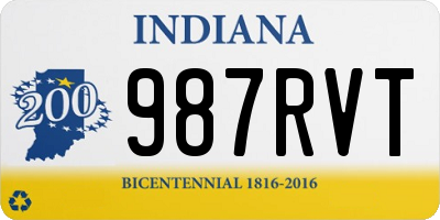 IN license plate 987RVT