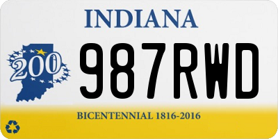 IN license plate 987RWD