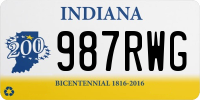 IN license plate 987RWG
