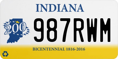 IN license plate 987RWM