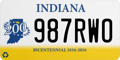 IN license plate 987RWO
