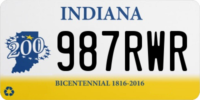 IN license plate 987RWR
