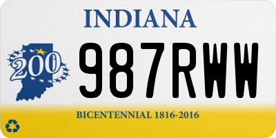 IN license plate 987RWW