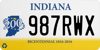 IN license plate 987RWX