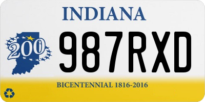 IN license plate 987RXD