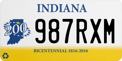 IN license plate 987RXM