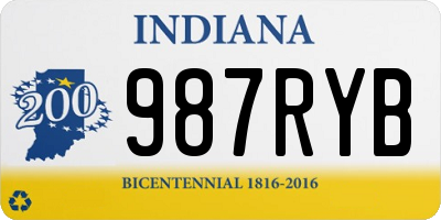 IN license plate 987RYB