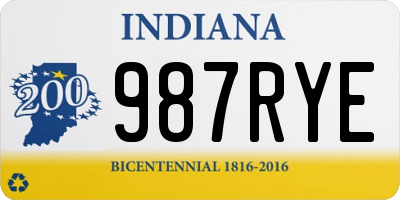 IN license plate 987RYE