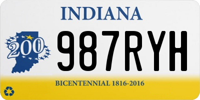 IN license plate 987RYH