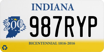 IN license plate 987RYP