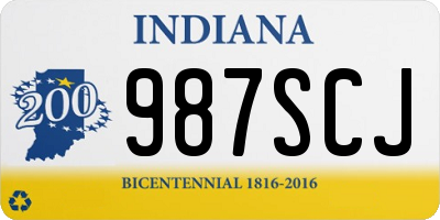 IN license plate 987SCJ