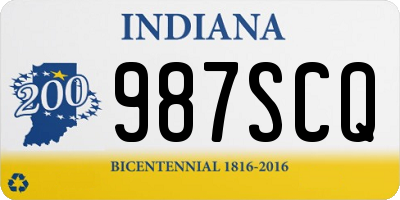 IN license plate 987SCQ