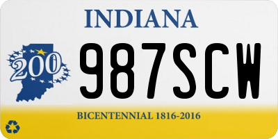 IN license plate 987SCW