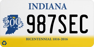 IN license plate 987SEC