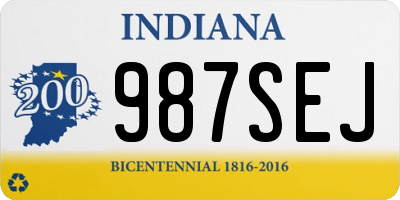 IN license plate 987SEJ